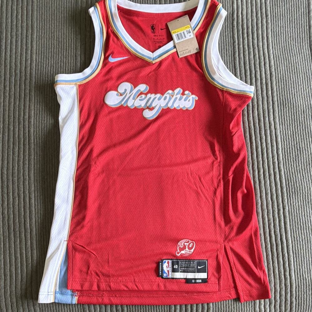 Nike Memphis Grizzlies NBA City Edition Swingman Jersey Red Men's small 40
